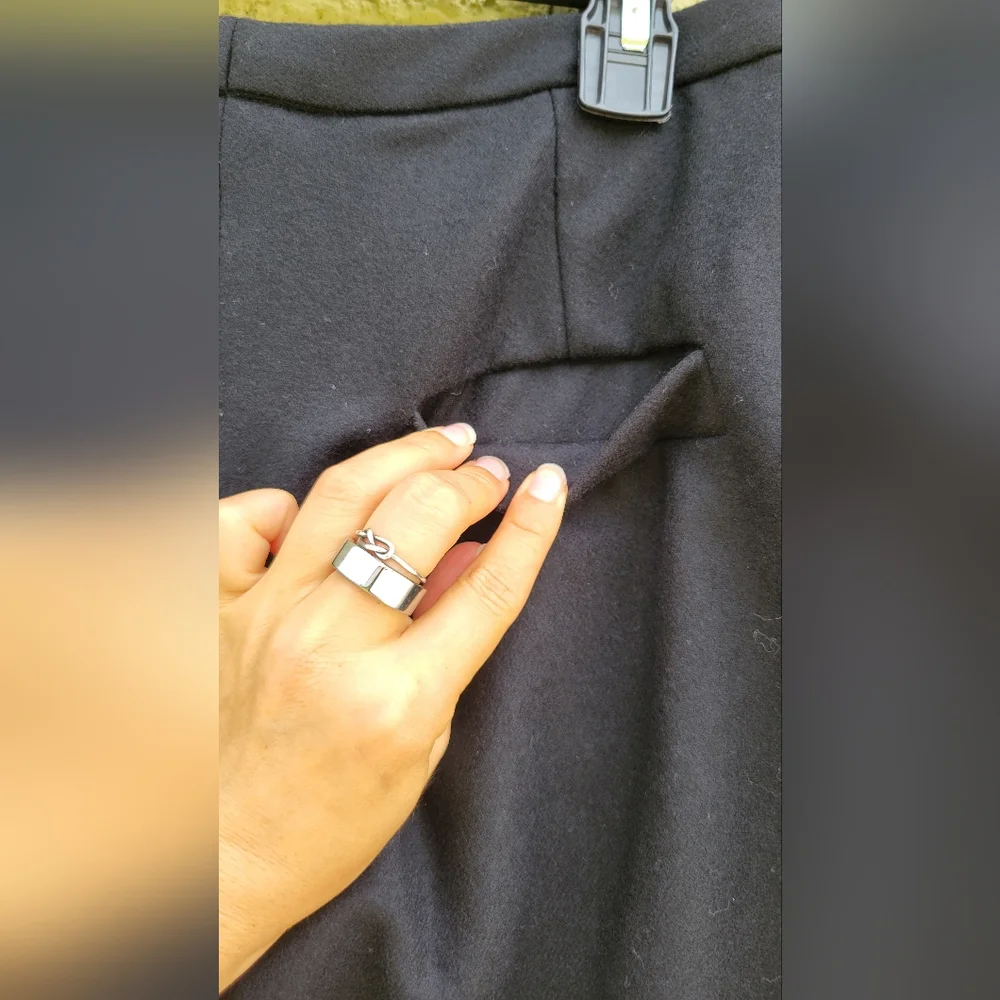 Vintage Chanel Wool Cashmere Black Pants